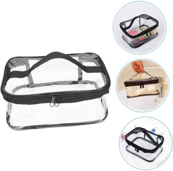 Clear Travel Makeup & Toiletry Bag (Random Color)