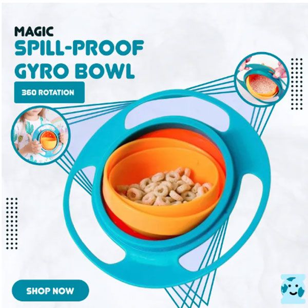 Gyro Bowl – 360° Rotation Spill-Proof Kids Bowl