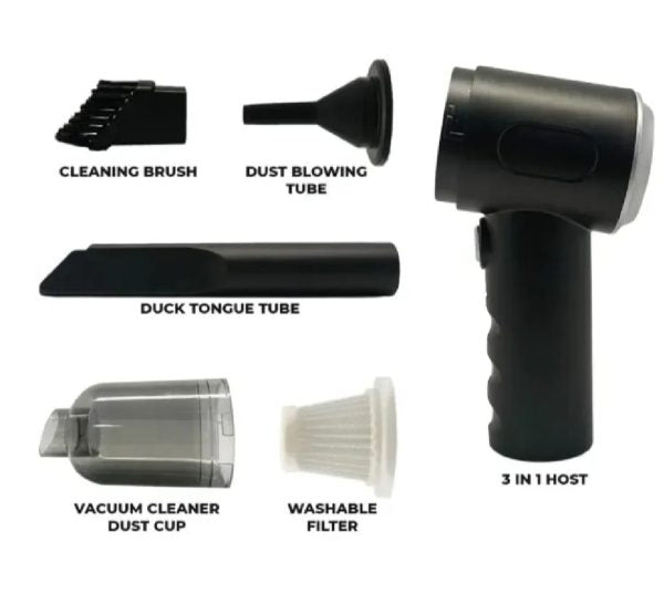 3 In 1 Portable Car Vacuum Cleaner