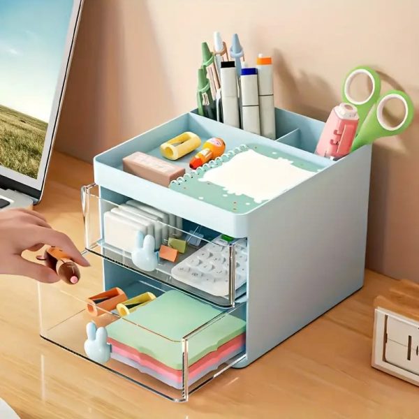 Rabbit Handle Clear Organizer (Random Color)