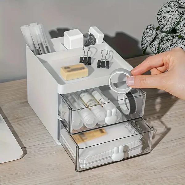 Rabbit Handle Clear Organizer (Random Color)