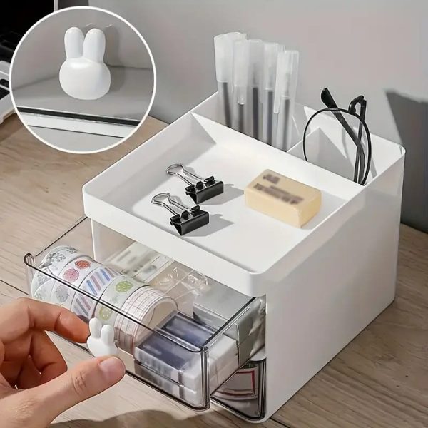 Rabbit Handle Clear Organizer (Random Color)