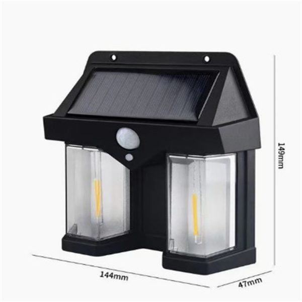 Solar Motion Sensor Wall Light – Warm Waterproof Outdoor Lamp for Garden & Home