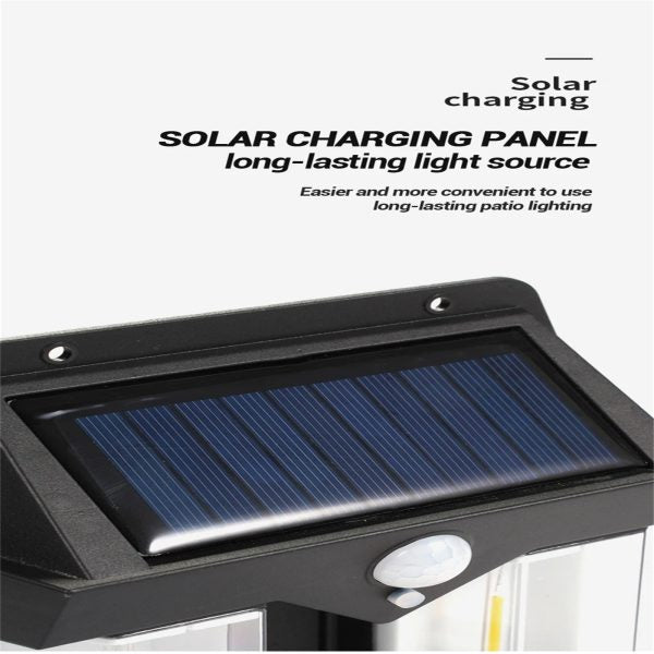 Solar Motion Sensor Wall Light – Warm Waterproof Outdoor Lamp for Garden & Home