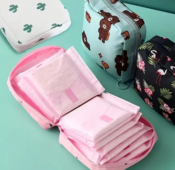 Portable Hygiene & Cosmetic Pouch (Random Design)