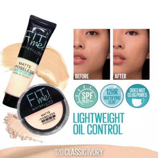 2-in-1 fit-me Foundation & Face Powder Combo – Ivory Shade