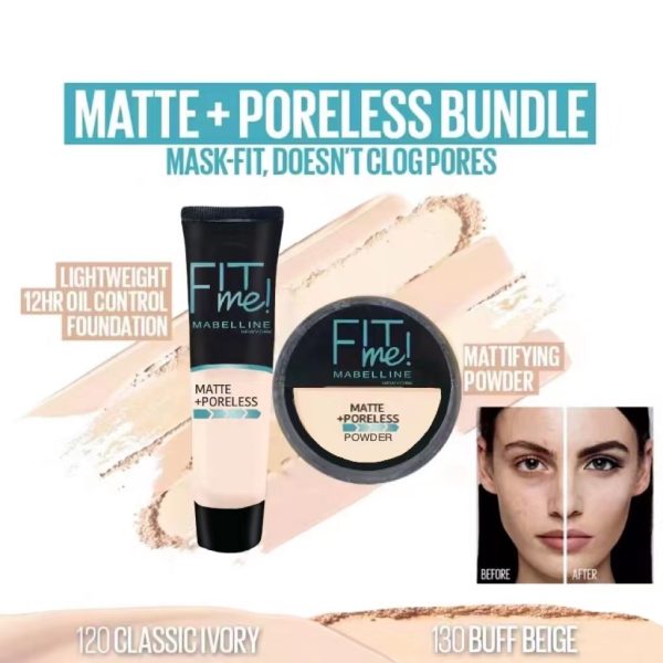2-in-1 fit-me Foundation & Face Powder Combo – Ivory Shade
