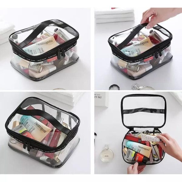 Clear Travel Makeup & Toiletry Bag (Random Color)