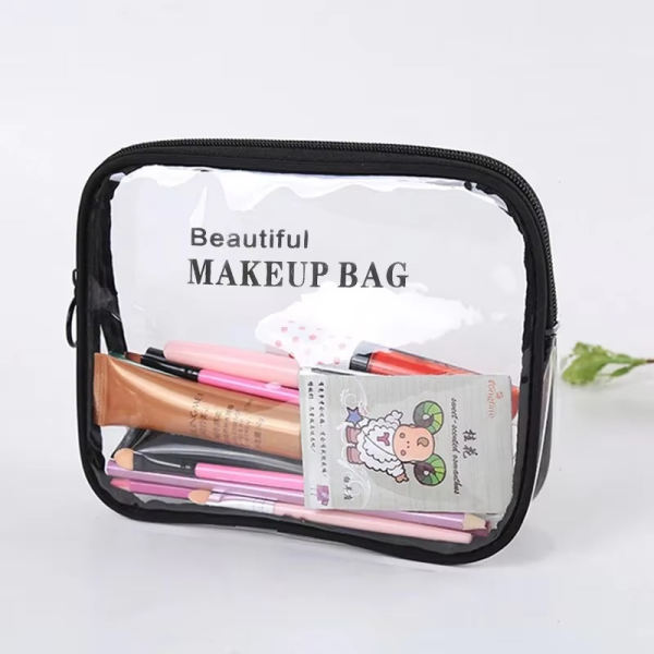Clear Travel Makeup & Toiletry Bag (Random Color)