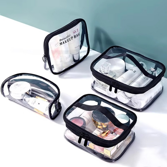 Clear Travel Makeup & Toiletry Bag (Random Color)