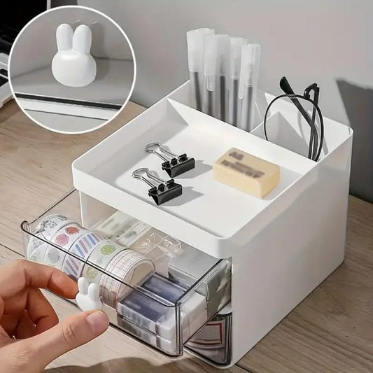 Rabbit Handle Clear Organizer (Random Color)