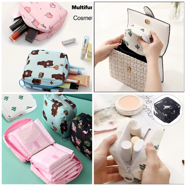 Portable Hygiene & Cosmetic Pouch (Random Design)